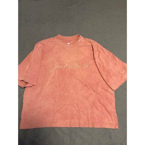 Nike Tops - Nike Womens Just Do It Script Washed Pink T-Shirt HQ3005-689 Small